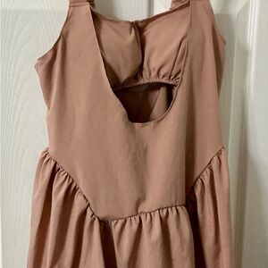 Sleeveless Dusty Pink Dress with Cutout